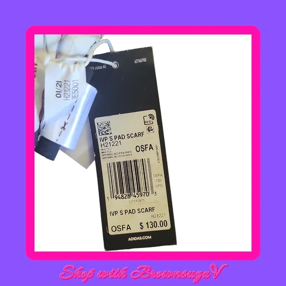 Adidas X Ivy Park scarf padded Insulated in Ski tag print - Picture 3 of 4